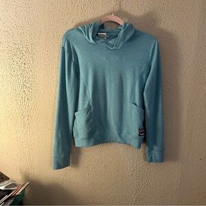 Avalanche Girls Hooded Mock Neck Hoodie Sweatshirt Teal Size LG 12/14 Pullover
